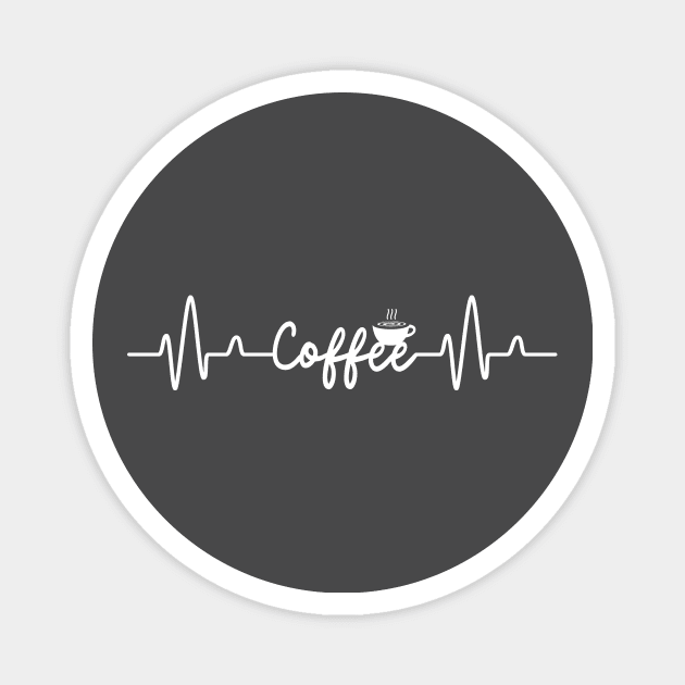 Coffee heartbeat Magnet by MKSTUD1O